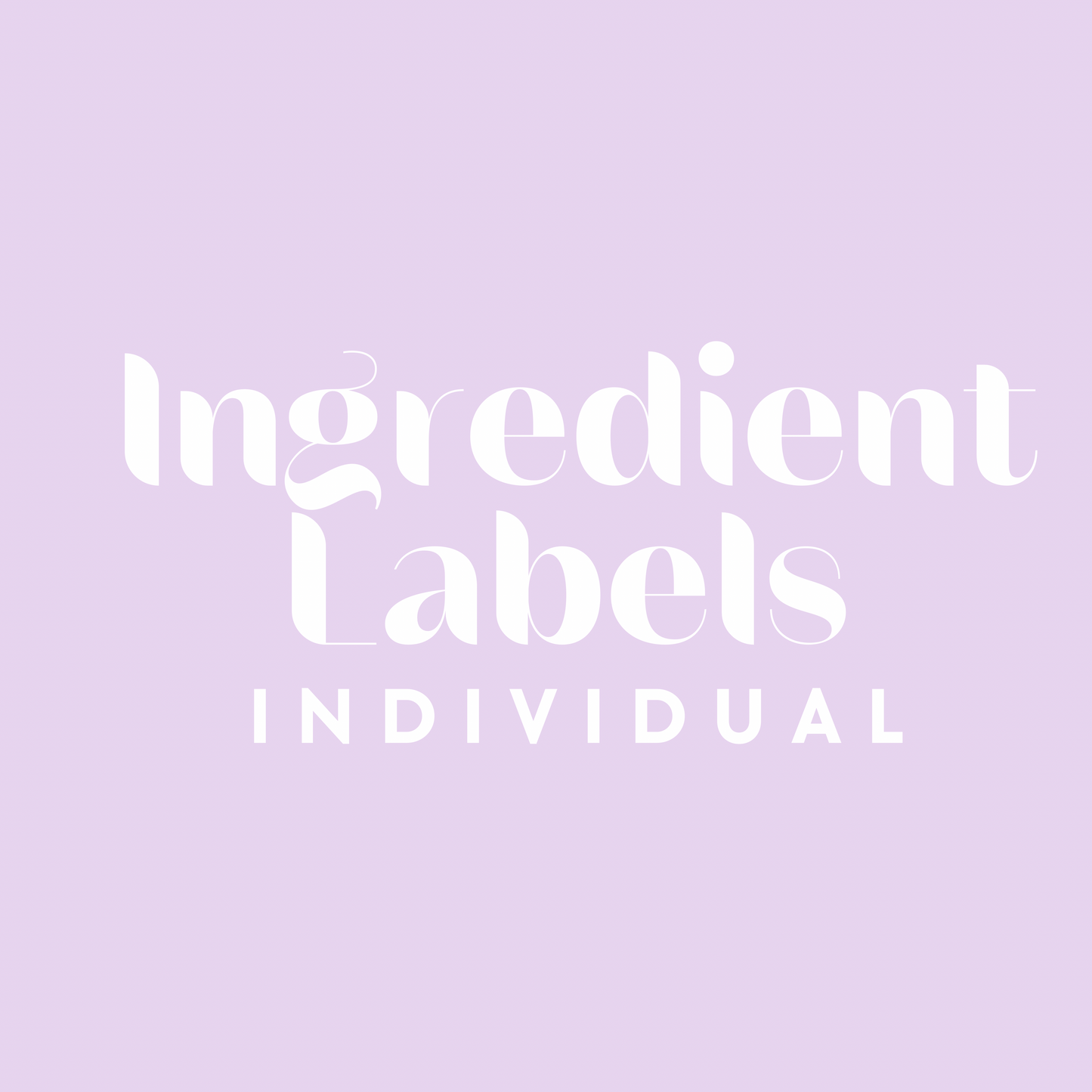 Individual Ingredient Labels